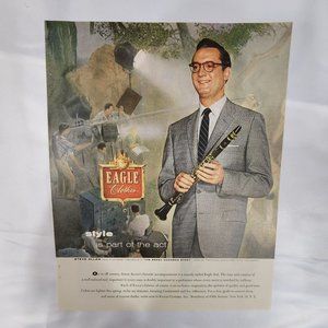 Vintage advertising print ad Steve Allen for Eagle Clothes 1956 50s advertising